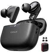 TOPAUX True Wireless Earbuds Bluetooth 5.4 Headset HiFi Deep Bass Ear Buds Noise Canceling in-Ear...