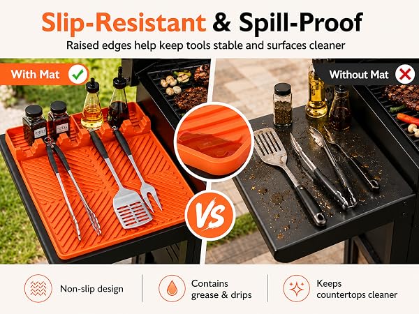 Silicone Grill Mat Comparison effect