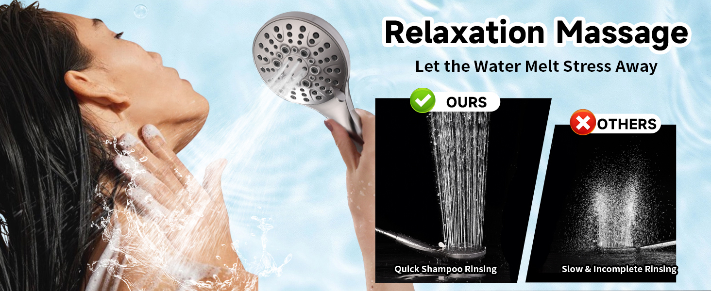 high pressure shower head with handheld