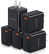 USB Charger Block 5pack, OKRAY 18W Fast Charging 3.0 Quick Charge USB Wall Plug Type A Box Travel...