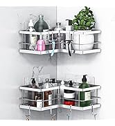 Carwiner Corner Shower Shelf 2-Pack, 304 Stainless Steel Shower Caddy with Adhesive, Wall Mounted...