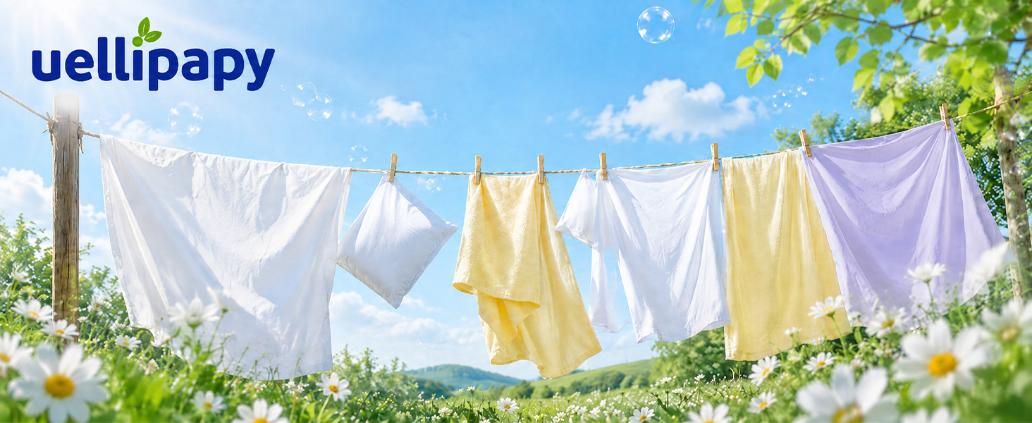 Fresh Linen Laundry Sheets, Freshness All Day Long.