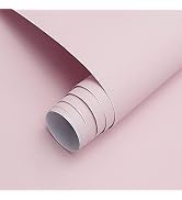 HeloHo Solid Light Pink Wallpaper Matte Textured Peel and Stick Wallpaper Modern Self Adhesive Re...