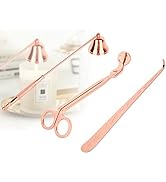 YURROAD 3PCS Stainless Steel Candle Snuffer Extinguisher Candle Wick Trimmer Accessory Set - Rose...