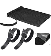100 PCS 8 Inch Reusable Cable Ties, Adjustable Cable Management Wire Straps with Hook and Loop, M...
