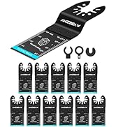 AMZBSAW 12PCS Cr-V-Steel Oscillating Multitool Blades, Quick Release Multi Tool Blades Kits for W...