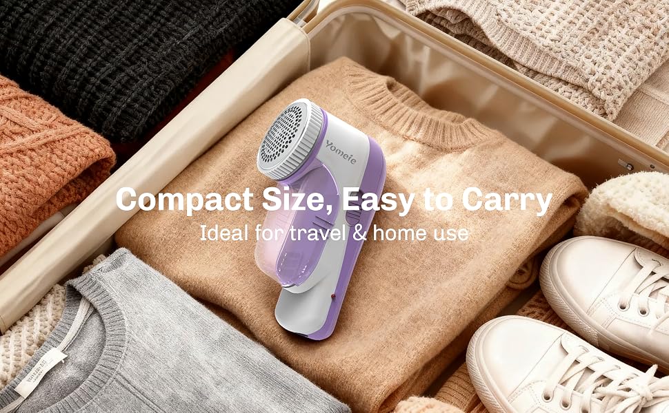 compatct lint remover always ready for travel toss in your carry-on