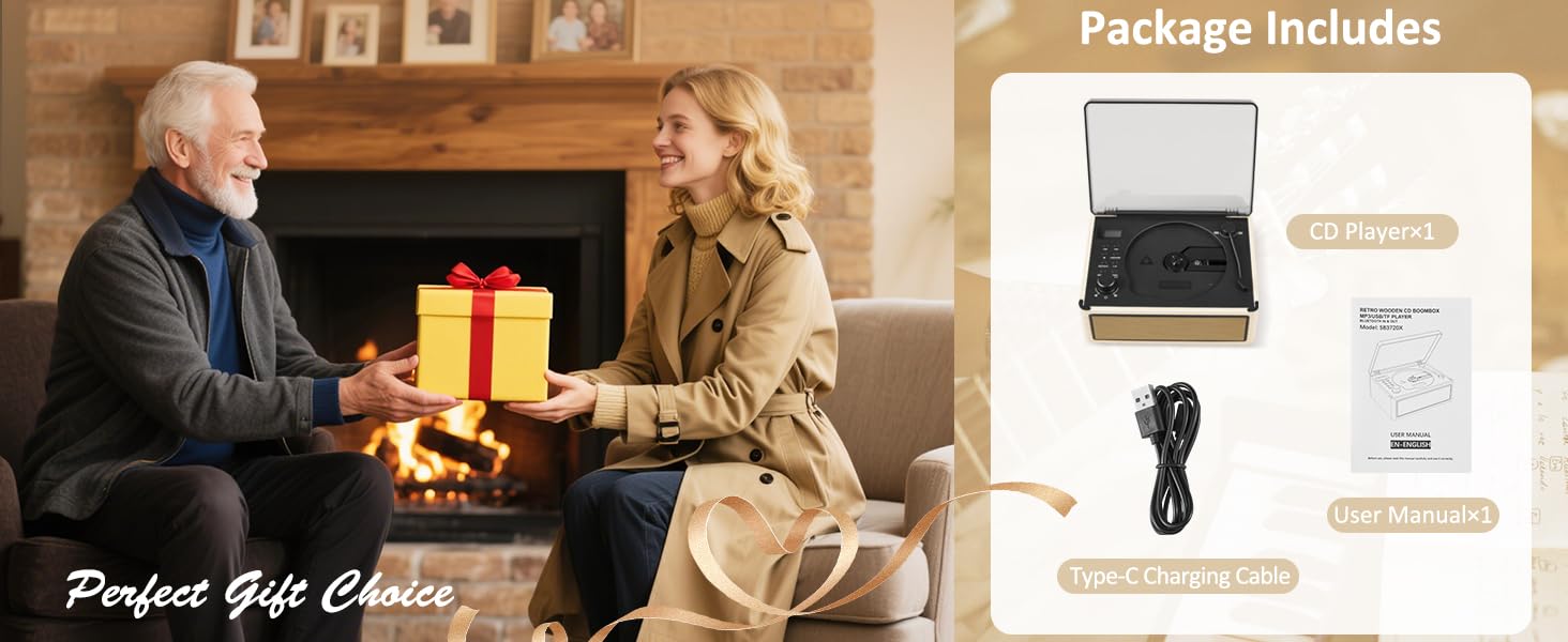 retro vintage cd player for dad mom kid gift choice christmas birthday fathers&amp;#39; mothers&amp;#39; day