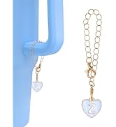 flewfun 1 Pcs Letter Charm Accessories for Stanley Tumbler Cup, Name ID Initial Letter Charm Pers...