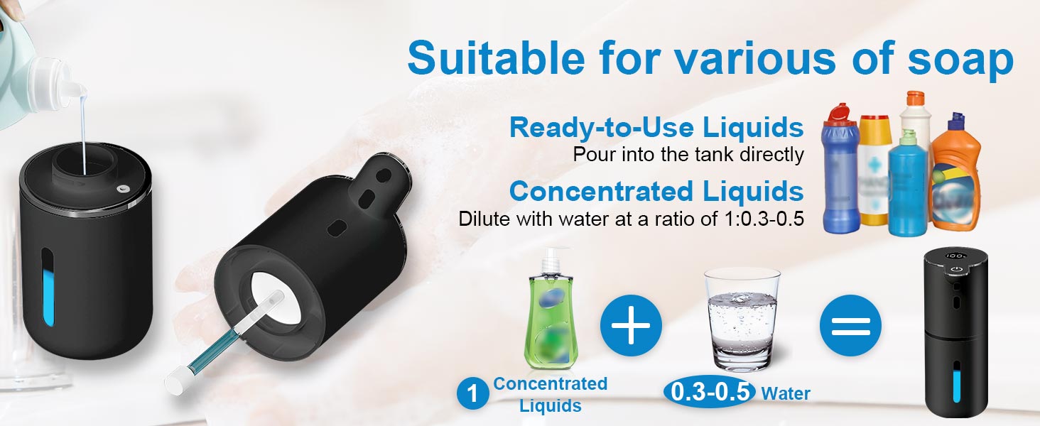 dispenser is compatible with a wide range of soap formulations