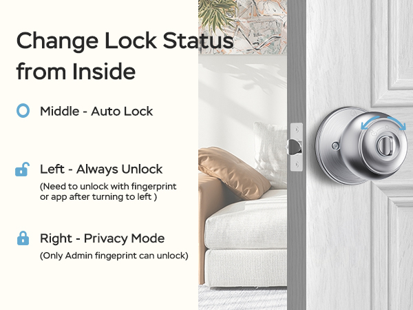 change lock status from inside