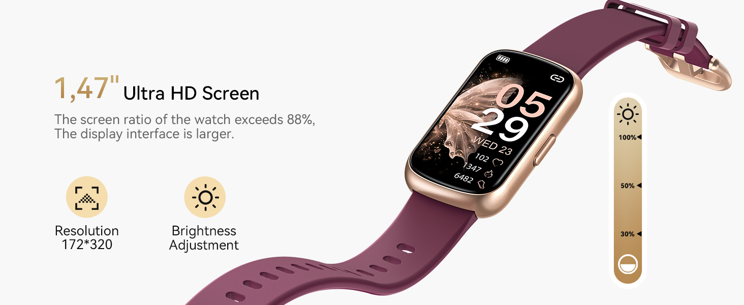 fitness tracker with 1.47 inch ultra HD screen