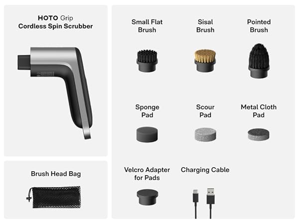 What&amp;#39;s in the Hoto cordless spin scrubber box