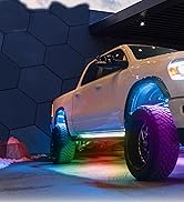 Livtee Underglow LED Lights for Car, Car Underglow Kit, RGB LED Strip Lights with App Control of ...