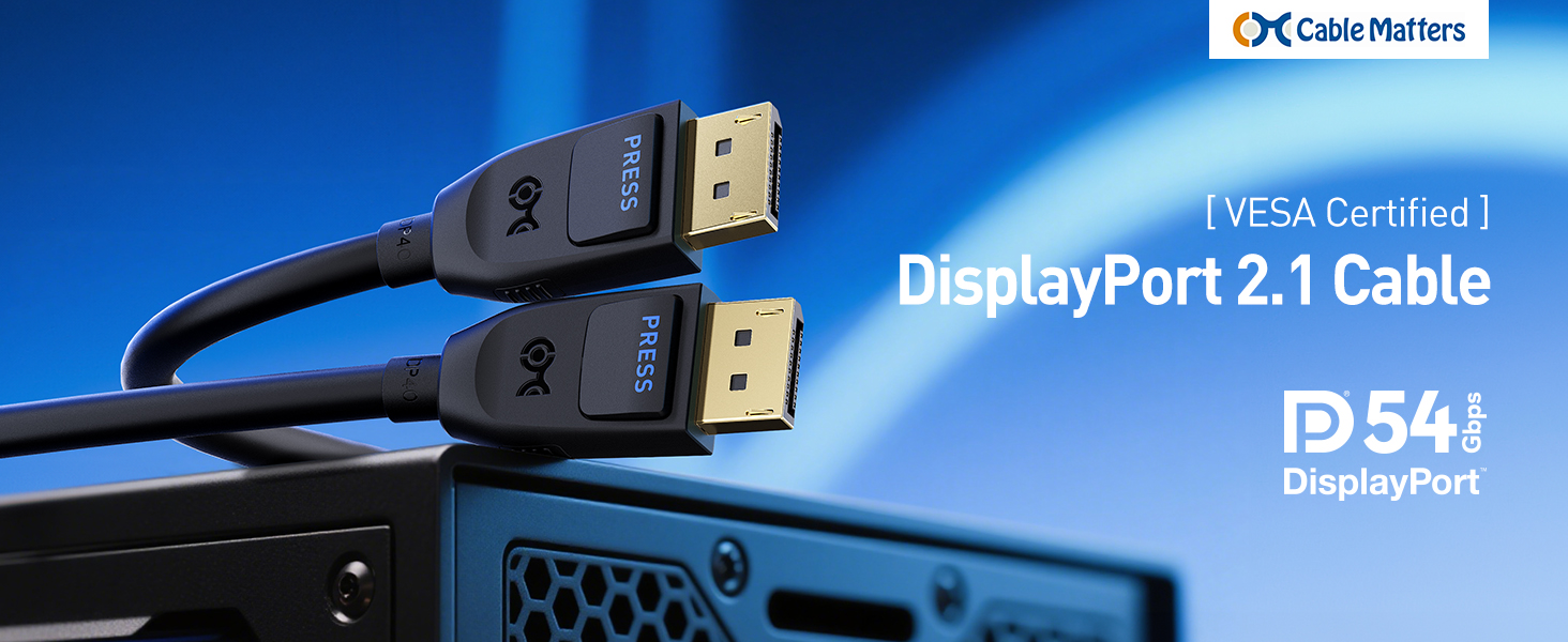 Cable Matters VESA Certified DisplayPort 2.1 Cable