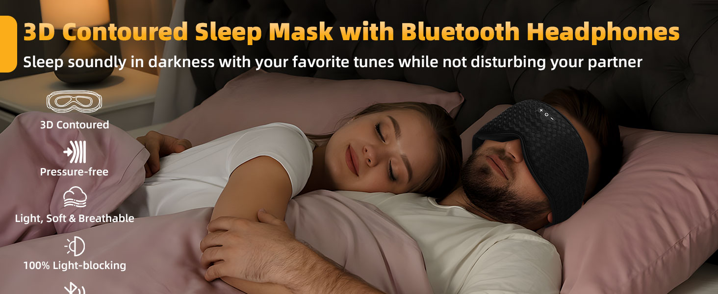 sleep mask with bluetooth headphones
