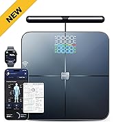 Amzmerit Smart Scale for Body Weight, 8-Electrode Larger Platform Digital Scale for Weight Fat BM...