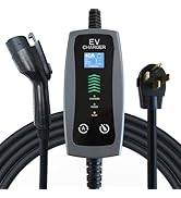 EP Level 2 Portable EV Charger, 16 to 40 Amp, 240 Volt, 25ft Cable, Upgraded Portable EV Charging...
