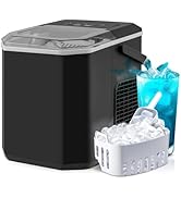 ARLIME Countertop Ice Maker, Portable Ive Making Machine 6-13 Mins 9 Cubes, 26.5 lbs/24 H, 2 Size...
