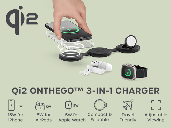 OntheGo 3-in-1 Wireless Charger