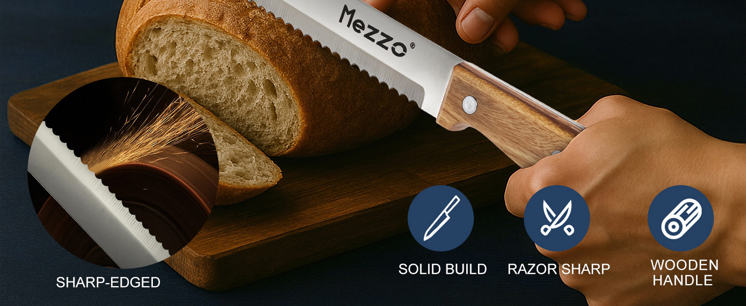 Serrated Bread Slicing Knife