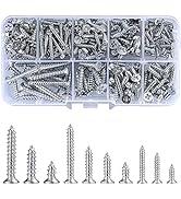 wugongshan 250G Self Tapping Screws Assortment Fasteners Set, M3/M4/M5 Sheet Metal Screws Fastene...