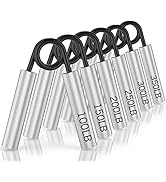ZEAGUS Grip Strength Trainer 6 Pack,100LB-350LB Metal Hand Grip Strengthener,Non-Slip Heavy-Duty ...