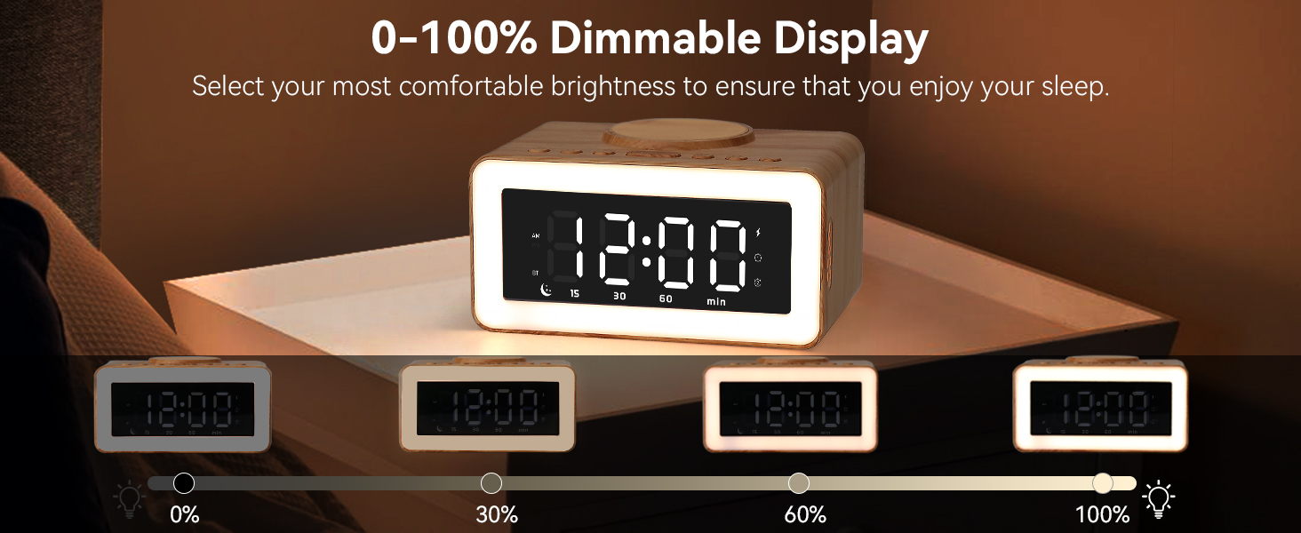 dimmable alarm clock for college dorm best heavy sleepers digital clocks bedrooms large display 