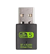 USB WiFi Adapter,600Mbps USB WIFI Bluetooth adapter,Dual Band 5G/2.4G Wireless Network Adapter fo...