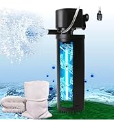 400GPH Aquarium Filter, Aquarium Filter for 55-150 Gallon, Fish Tank Filter Powerful Internal Pum...