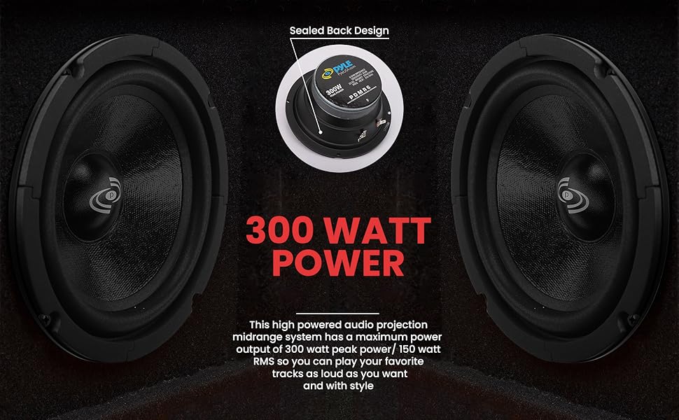 6.5&amp;#34;;Car Audio Speaker;Speaker;Midrange;Car Audio;Sealed Back;Pyle;