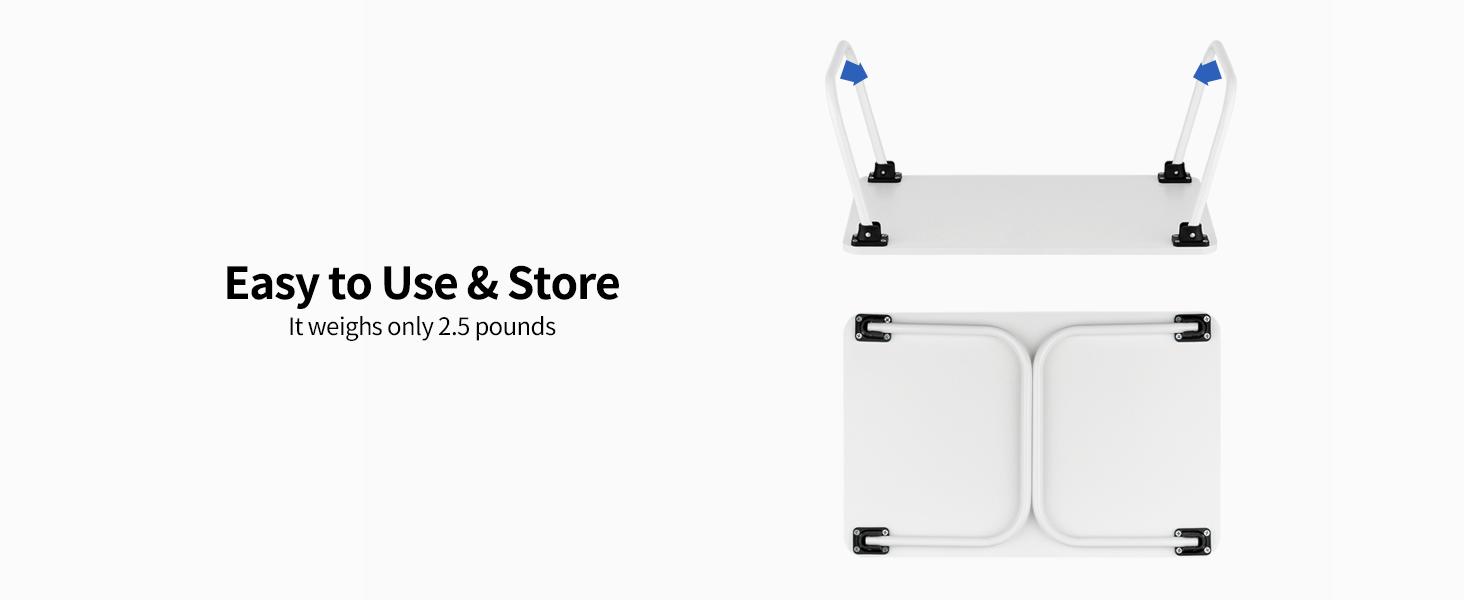 Ruxury Folding Lap Desk Laptop Stand Bed Desk Table Tray