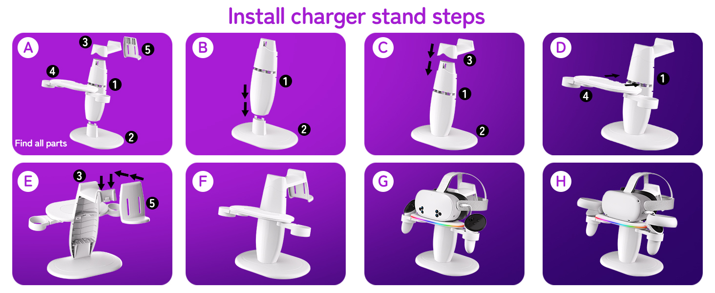organized placement &amp;amp;Display Not only charging station for Meta Quest 2/3/3s convenient to charge