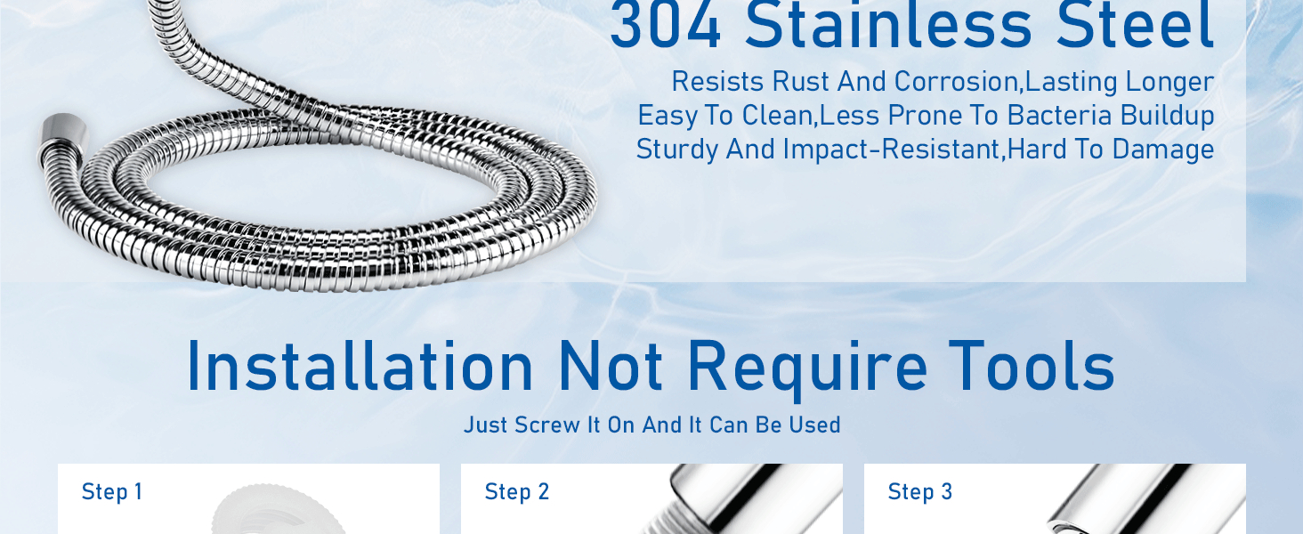Keycozy Shower Hose for Handheld Shower Heads
