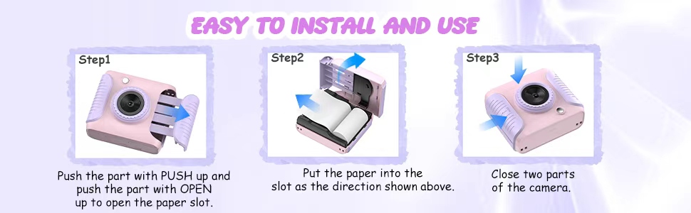 Instant Print Camera for Kids