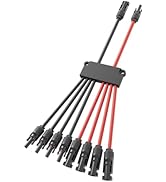 Pjerjzn Solar Panel Connector 8 to 2 Solar Y Branch Connectors PV Panels Parallel Connectors Kit ...