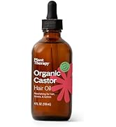 Plant Therapy Organic Castor Oil 4oz - 100% Pure &amp; Natural Grade for Nourishing Hair and Skin Tre...