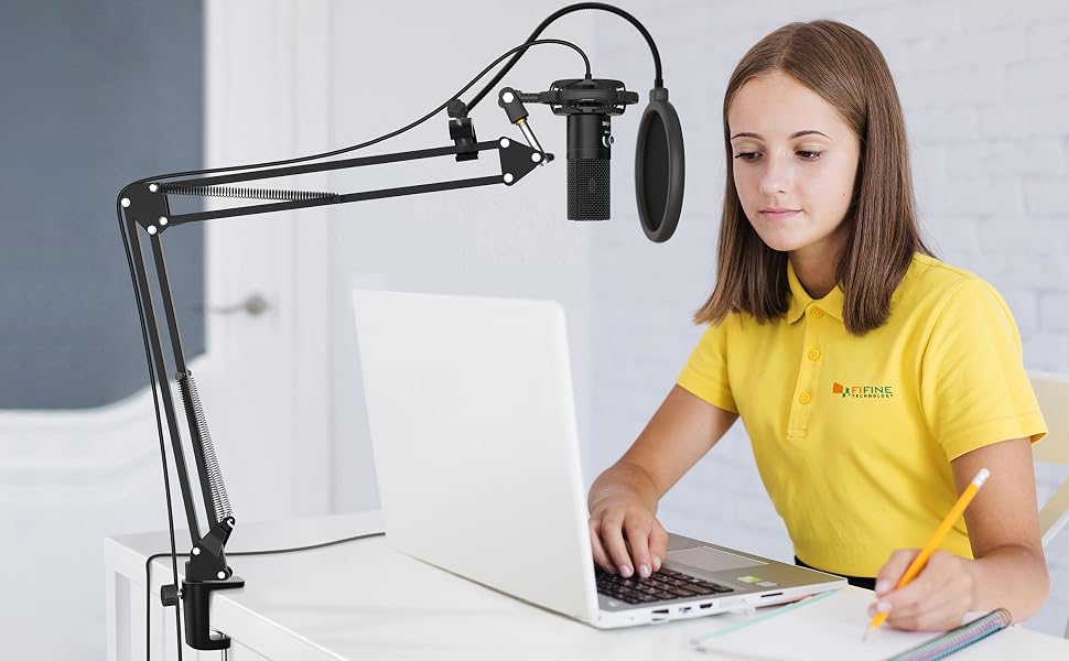 USB mic with pop filter