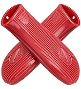 Cbiumpro 2-Pack Cast Iron Handle Cover, Silicone Heat Resistant Hot Cast Iron Skillet Pan Handle ...
