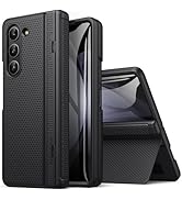 BXYJY for Samsung Galaxy Z Fold 5 Case with Stand, Front Screen Protector, Hinge Protection, Slim...