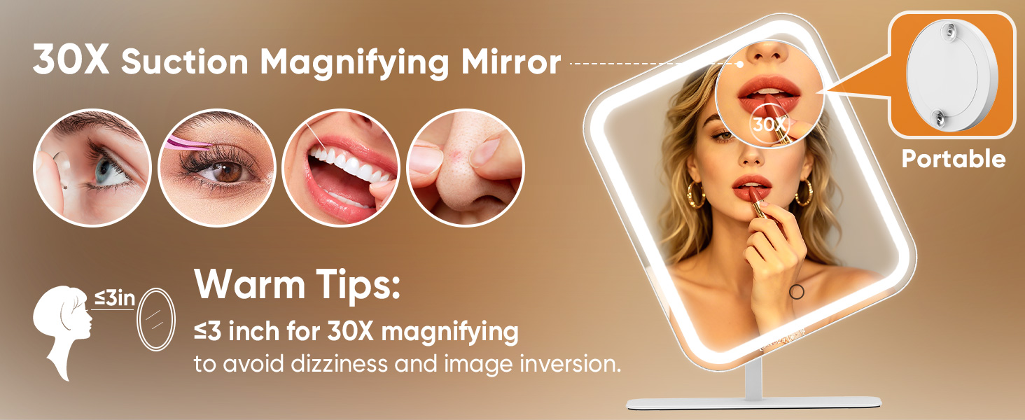 desk mirror with storage