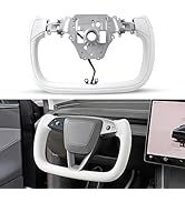 Yoke Steering Wheel Personalized for Tesla Model Y Juniper 2025, Nappa Leather for Tesla Model Y ...