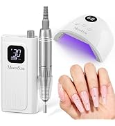 MelodySusie SC300F Cordless Nail Drill &amp; P-Plus30F UV Lamp, Starter Kit for Manicure &amp; Gel Nails,...