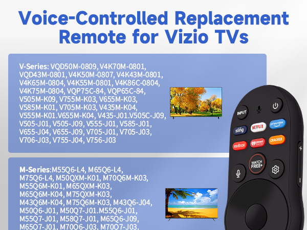 XRT270 Voice Remote Control for Vizio TV Remote Replacement