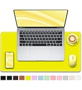 METEOROCK Non-Slip Desk Pad, 24" x 14" Large Mouse Pad, PU Leather Desk Mat with Suede, Laptop De...