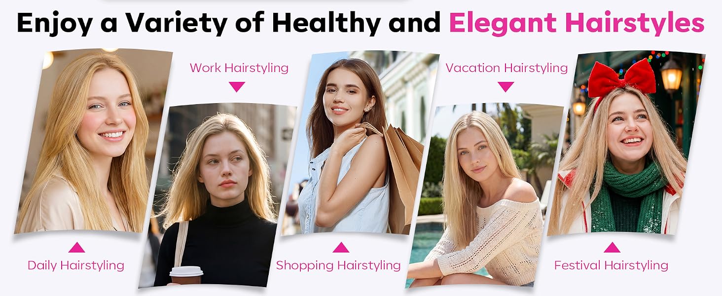 Minwoch Cordless Hair Straightener Brush for Versatile Daily, Work &amp;amp; Vacation Hairstyles