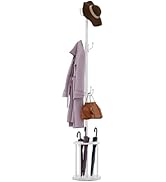 WeGXY Coat Rack Freestanding, Coat Rack Stand with Umbrella Holder, Coat Tree, Coat Hanger Stand ...