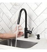 Homewerks 55-K821S-MB-T Hands Free Touchless Kitchen Faucet Pull Down Sprayer, Single, 2, 3 or 4-...