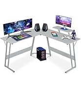 Pazidom L Shaped Gaming Desk, 50 inch Corner Desk, Office Computer Desk with Large Monitor Stand ...
