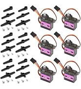 FORIOT 6Pcs Micro Servo FT90S Motor All Metal Gears 9G Micro Servo for Arduino Project Robot Arm ...